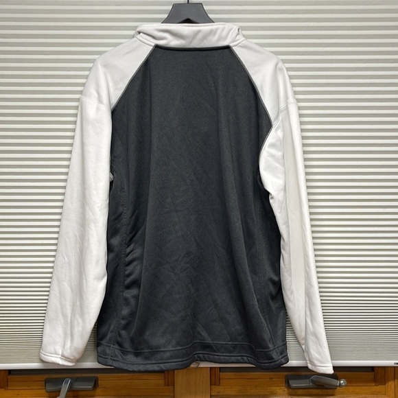 Badger Sport Gray and White 3M Fall Protection 1/4 Zip Pullover Sweatshirt - Picture 5 of 7